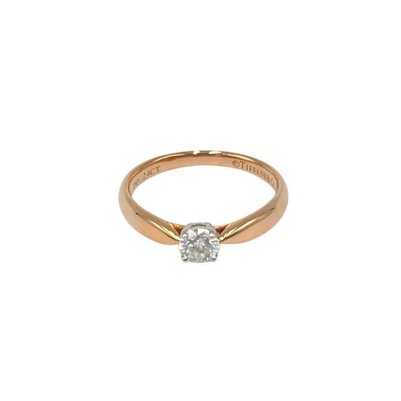 Authentic! Tiffany & Co 18k Yellow Gold + Platinum Diamond  TIFFANY Authentic 18k Gold Diamond Ring